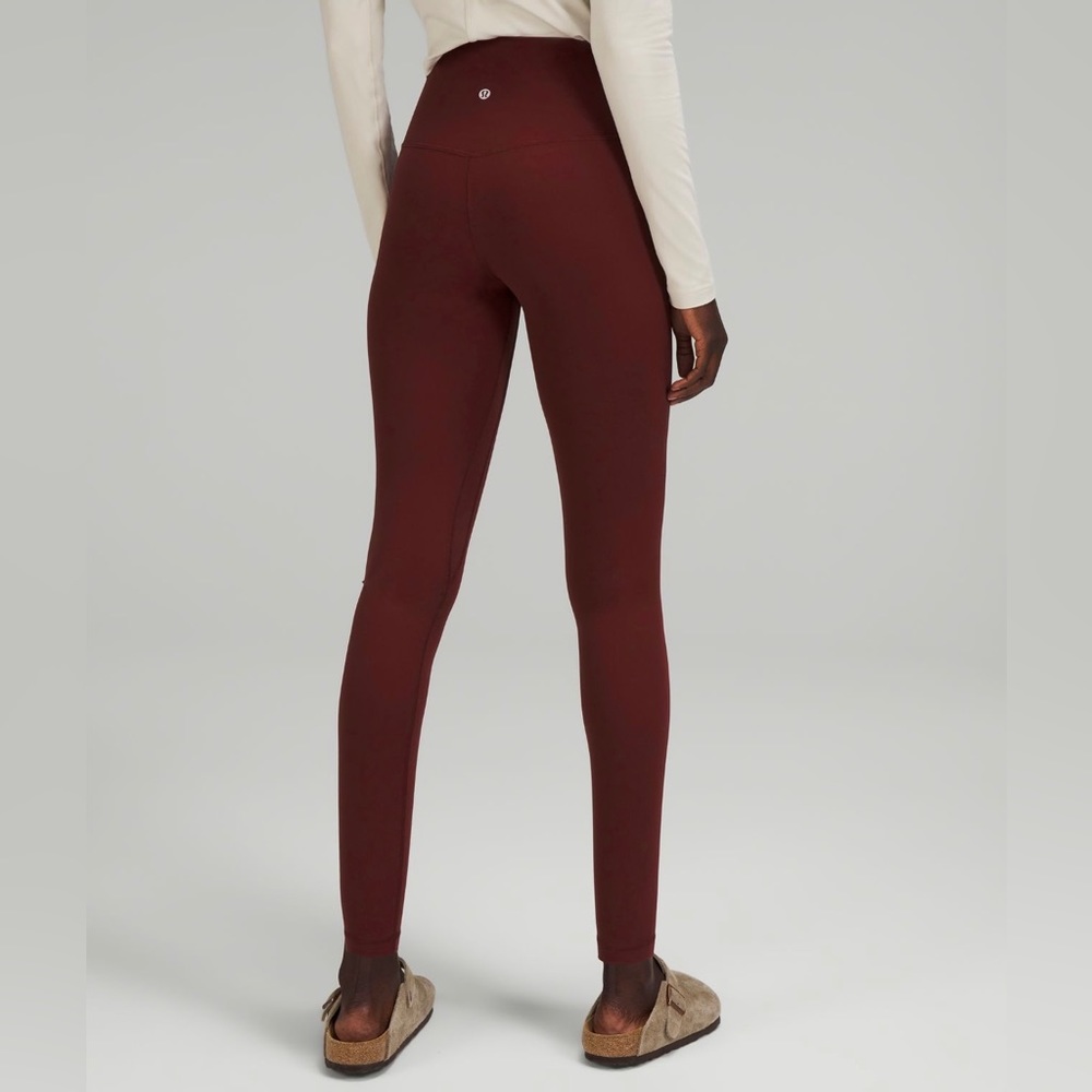 Lululemon Wunder Train 25” Leggings Red Merlot